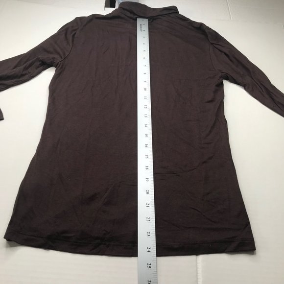 Suzie Couture Women's Turtle Neck Top Petite Small Brown New With Tags - Picture 12 of 13